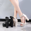 Women's thick heeled sandals, thick platform European and American plus size Nightc