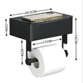Boîte de tissu en acier inoxydable noir surface plate
