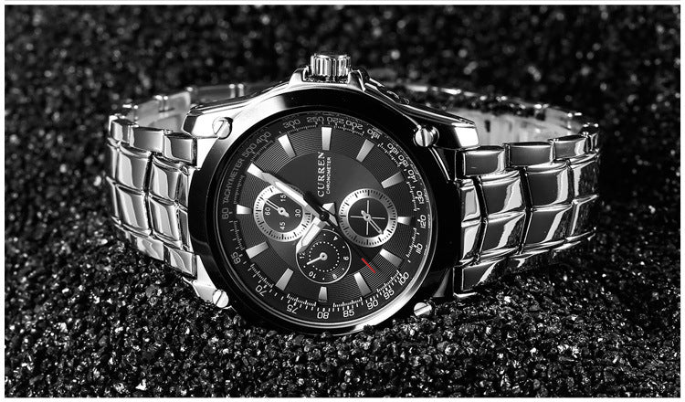Men's Casual Alloy Waterproof Quartz Watch