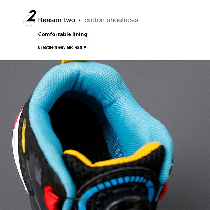 Chaussures de course au bouton de basket-ball en coussin
