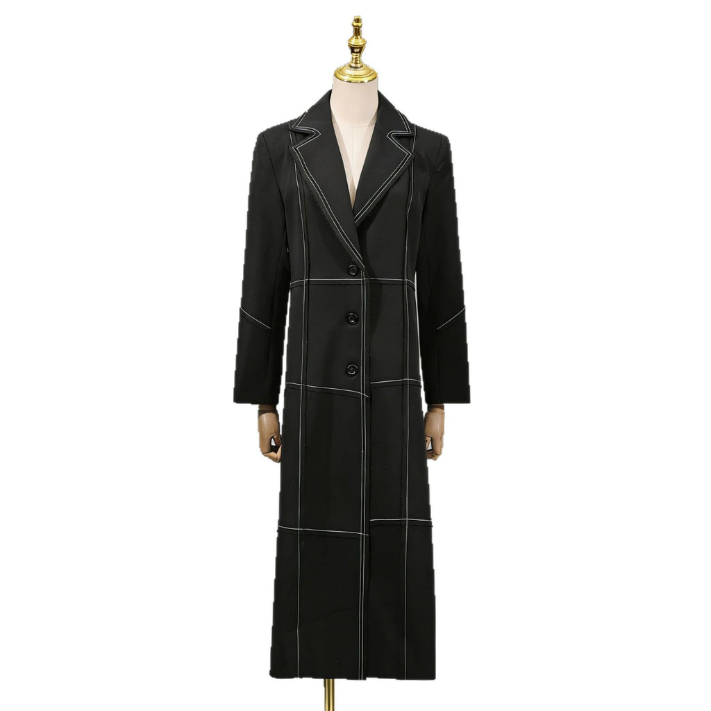 Manteau de Trench Fashionable, Veste Femme Vintage européenne et américaine de style britannique