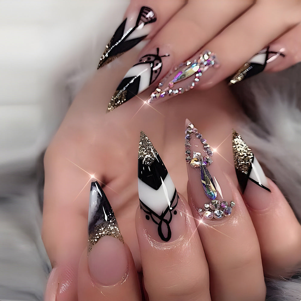 Butterfly Sticker de ongles fille Chat oeil diamant porter l'armure