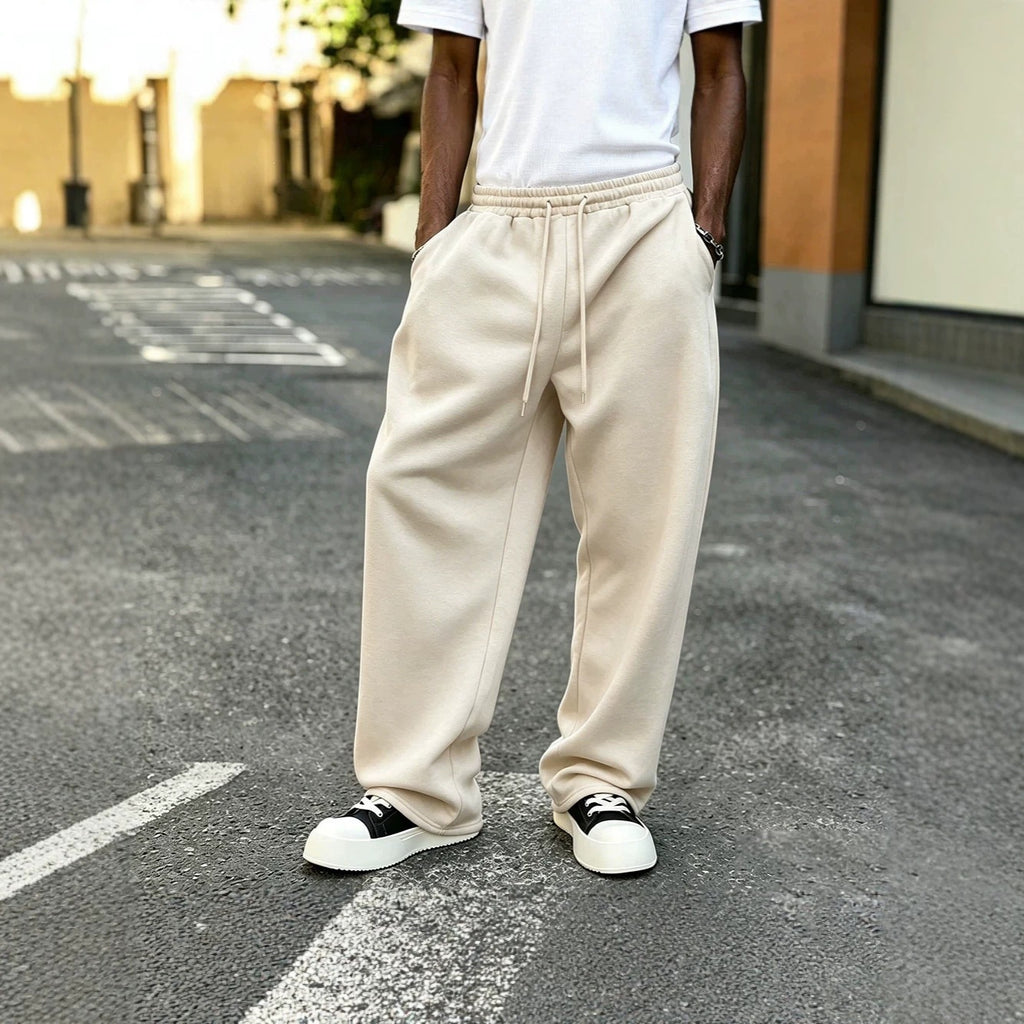 Pantalons à gaines élastiques à chaussons vintage de style street