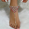 Sweet Bohemian Style Zircon goutte d'eau Anklet