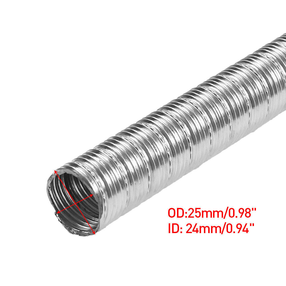 24mm Parking Di Esel Air Heater Tuyau d'échappement Tube W Bouchon d'extrémité en acier inoxydable