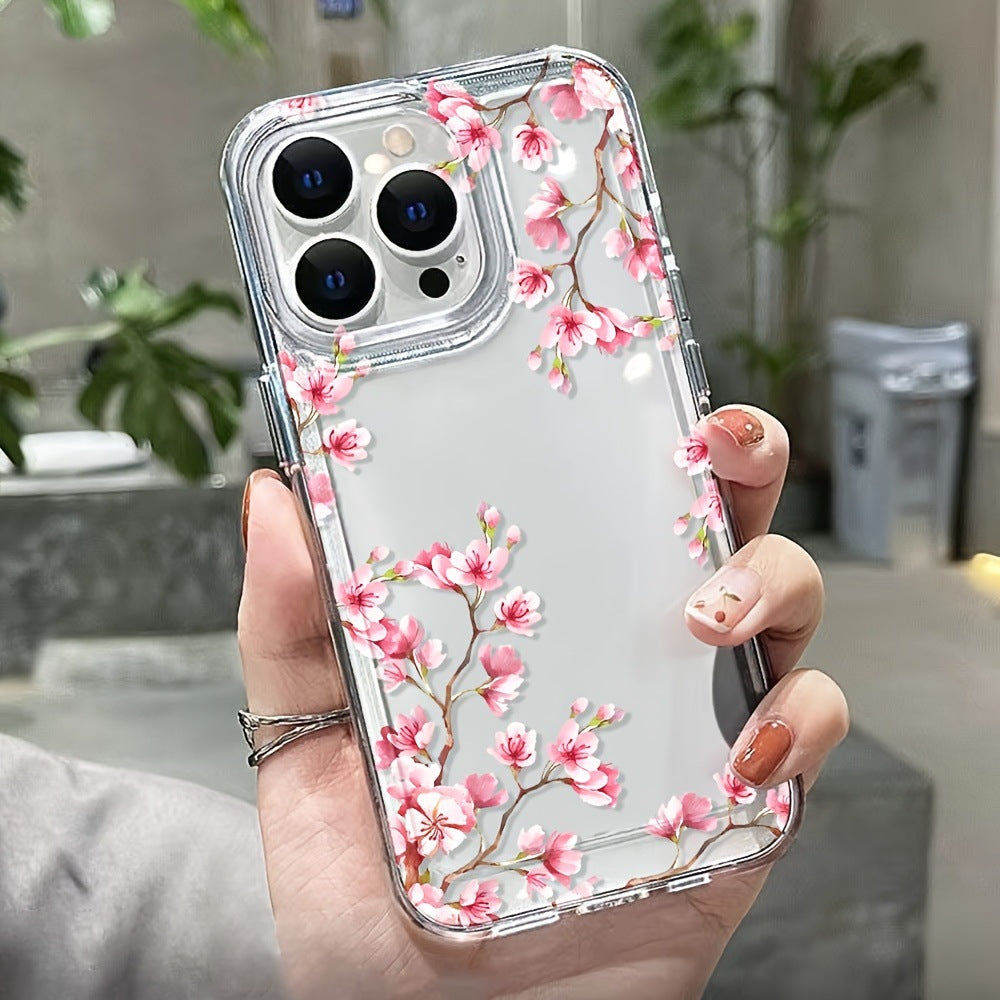 Couverture complète du boîtier de téléphone spatial Peach Blossom