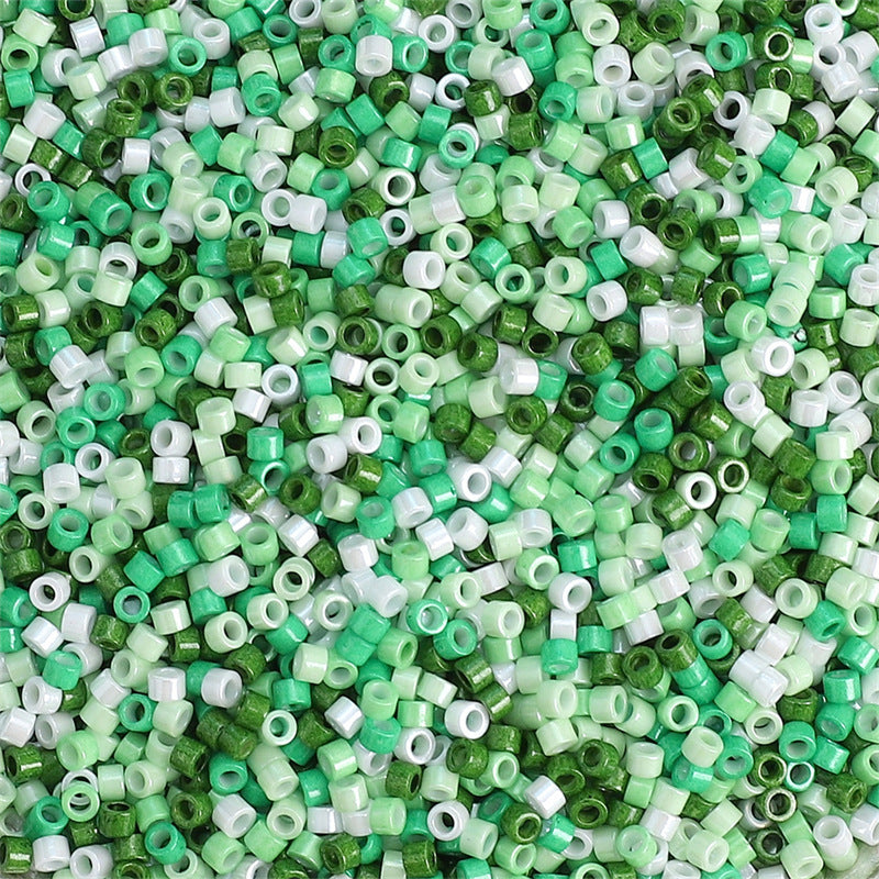 Perles rondes de graines de verre peintes à l'huile