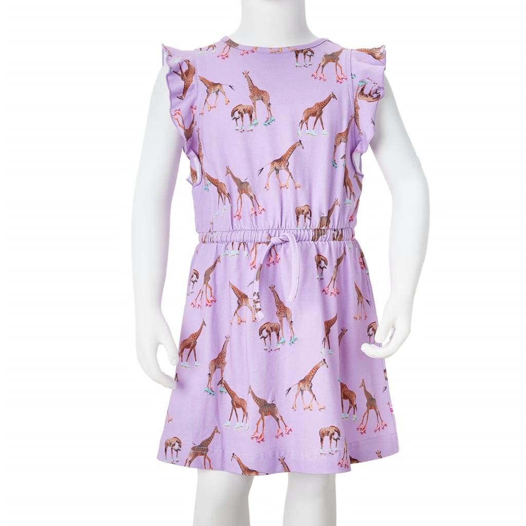 Robe pour enfants avec manches volantes et ceinture