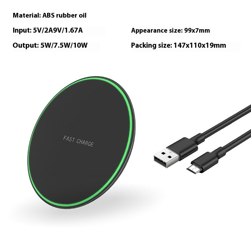 Téléphone de bureau Chargeur sans fil ronde ultra-mince