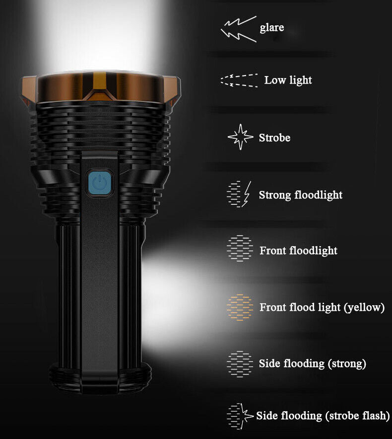 Lampe de poche Torche USB rechargeable COB Spotlight Camping Lumière de travail