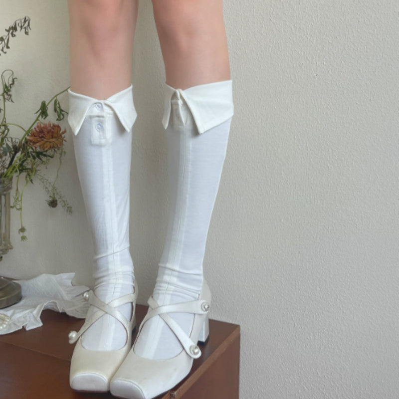 Chaussettes mi-calf style Fille vintage style magazine
