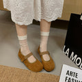 Femmes 6cm Hauteur invisible Augmenter Mary Jane Flats