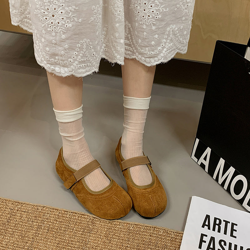 Femmes 6cm Hauteur invisible Augmenter Mary Jane Flats
