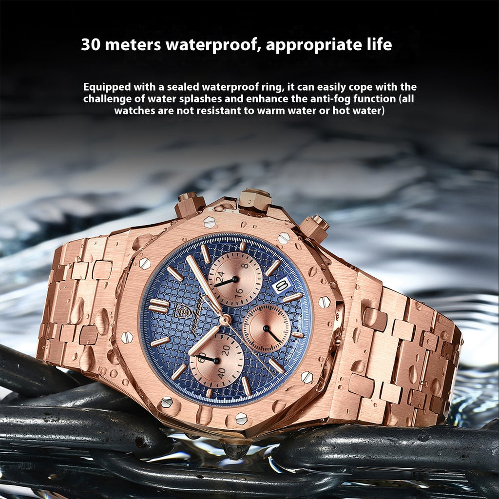 Montre Quartz homme multifonctionnelle Trendy Watch