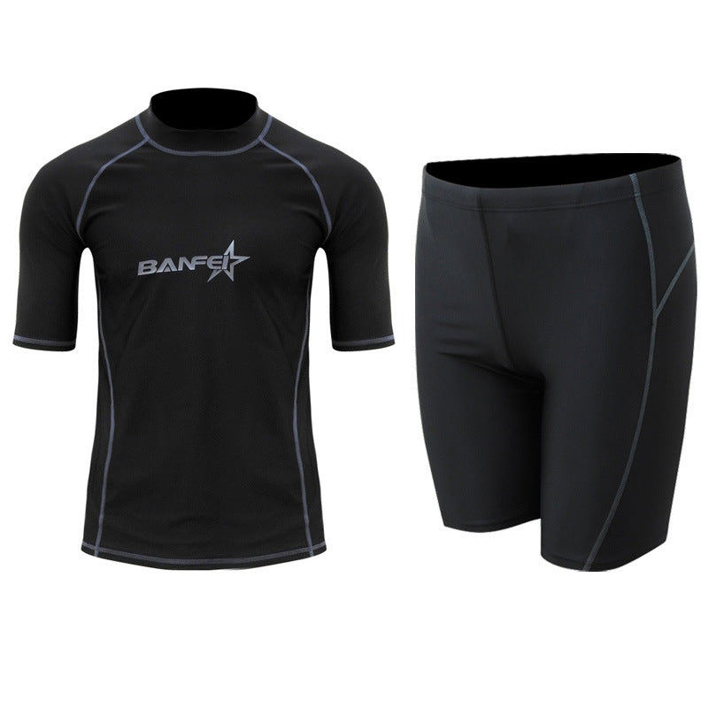 Maillot de bain à moitié manches à séchage rapide Snorkeling Surf Maillot de bain
