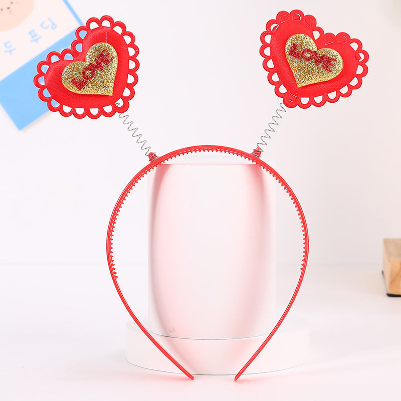 Accessoires de bandeau Cœur Rouge Trois dimensions