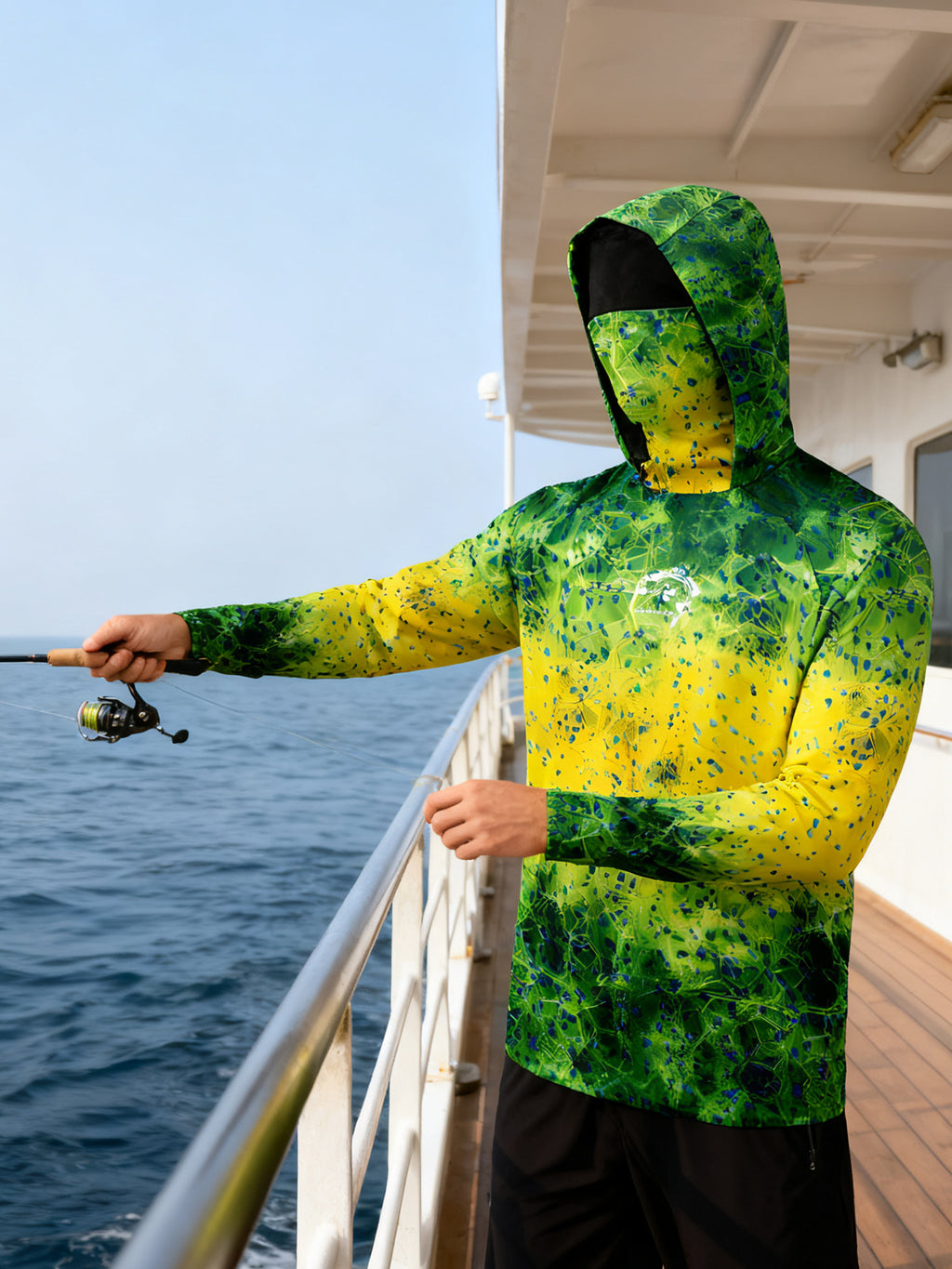 Pêche Hoodie voile chemise Surf couverture visage cou été hommes longue manches chasse Jersey