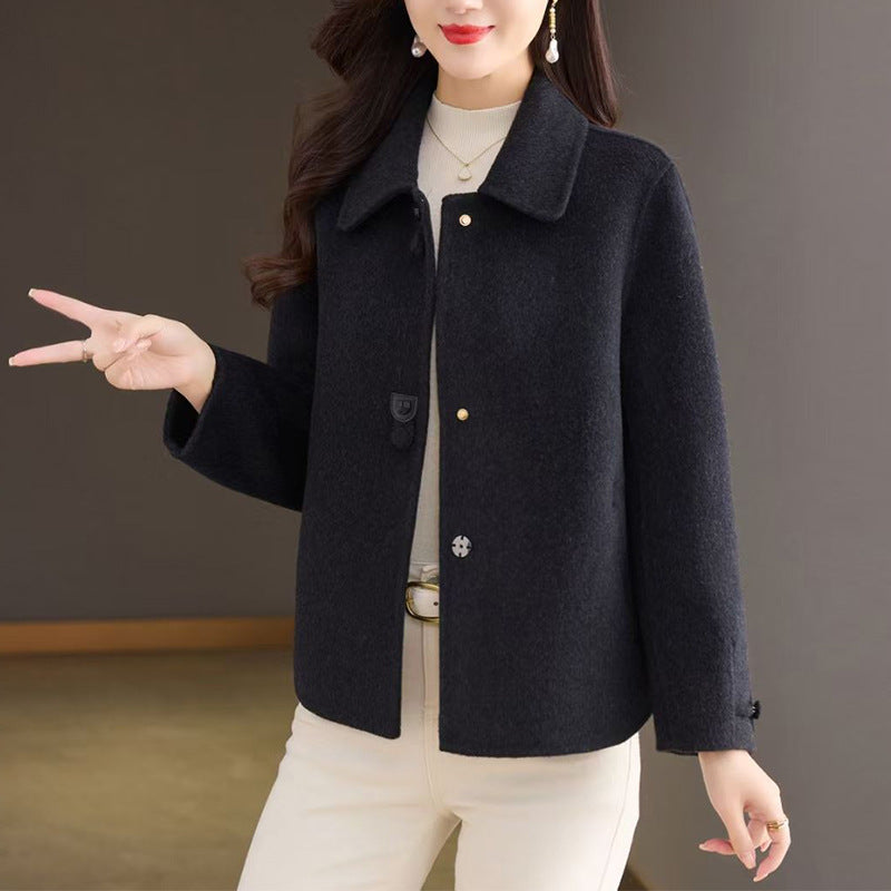 Élégant woolen court manteau pour les femmes