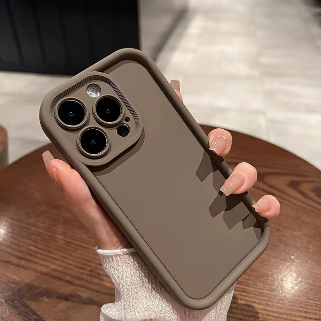 Solid Color Housse de téléphone en silicone résistant à la chute