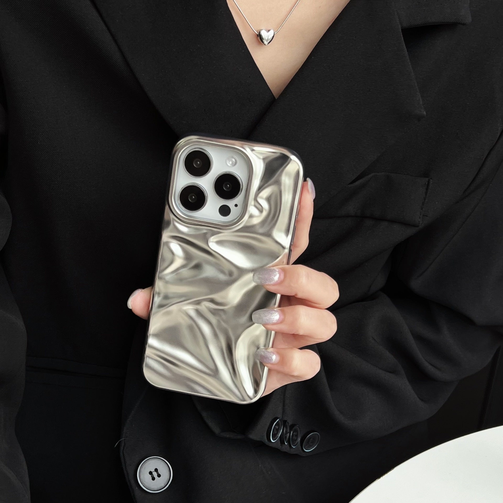 Electroplating Trois dimensions Pléate Pattern Shell Sens avancé
