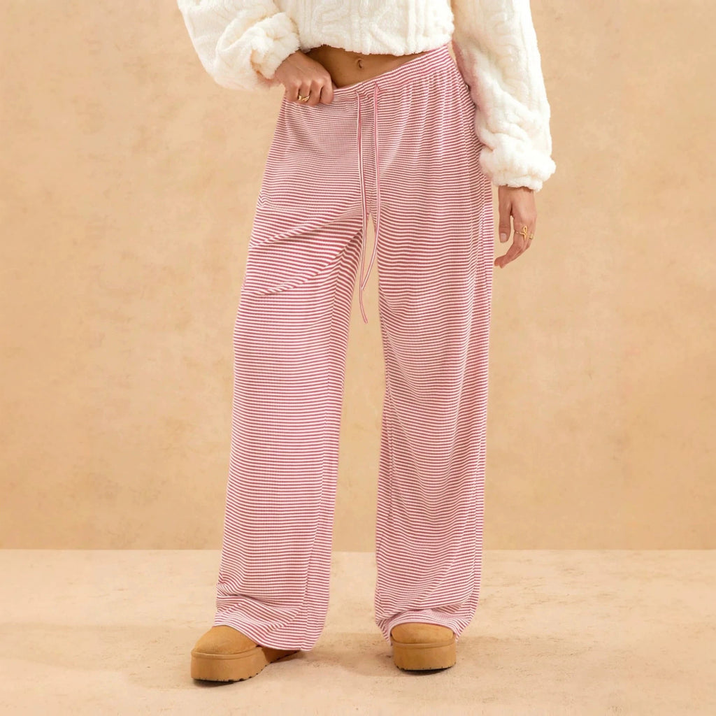 Pantalons à manches longues à rayures pour femmes