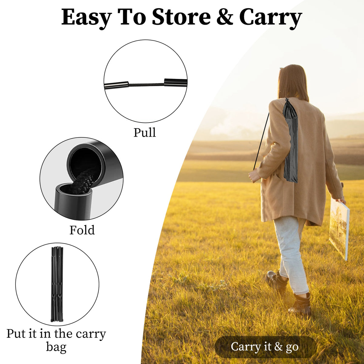 2 Pack Easel Stand for Display 61in Collapsible A-Frame Tripod Easel Iron Alloy Drawing St