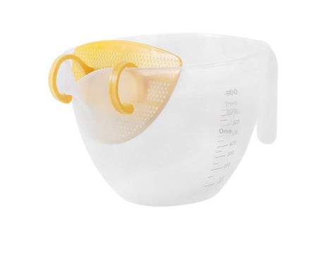Coupe de mesure filtre en plastique-1000ml-blanc-1 pièce