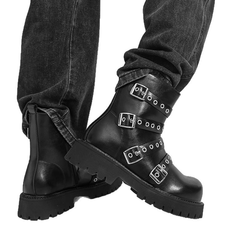 Chaussures en cuir haut de gamme Dr Martens-style Bottes