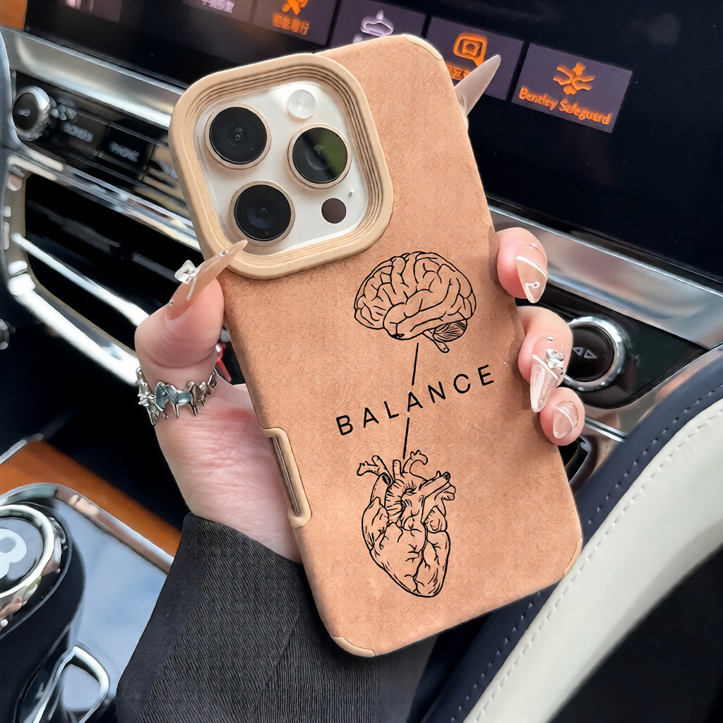 Heart Sketch Printed Fleece Phone Case