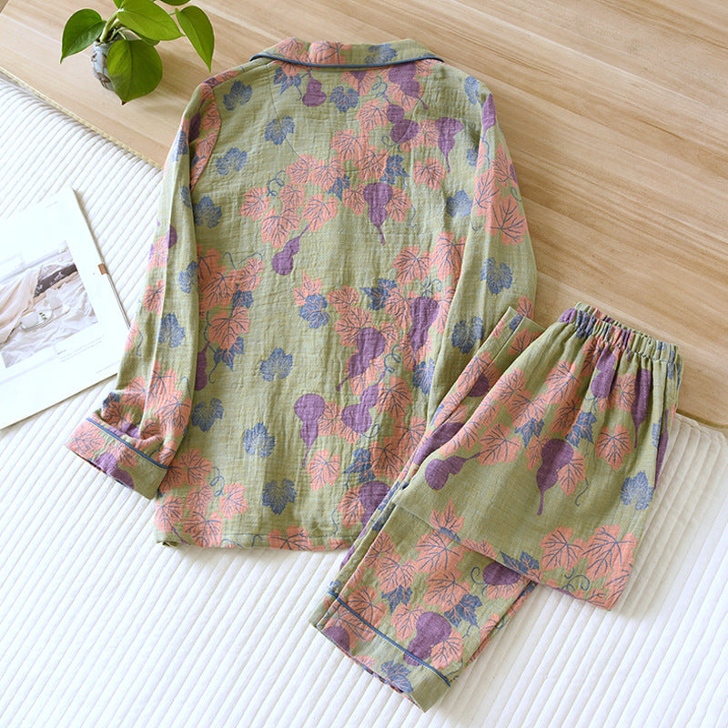 Tissu de pyjama jacquard teint de coton mince pour femmes