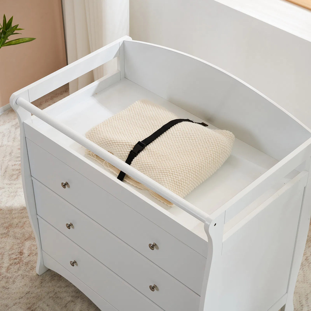 Lit bébé 3-Tier avec garde de sécurité – 90,5x58x92cm