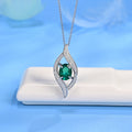 S925 Collier émeraude Sterling Silver Lab-Grown