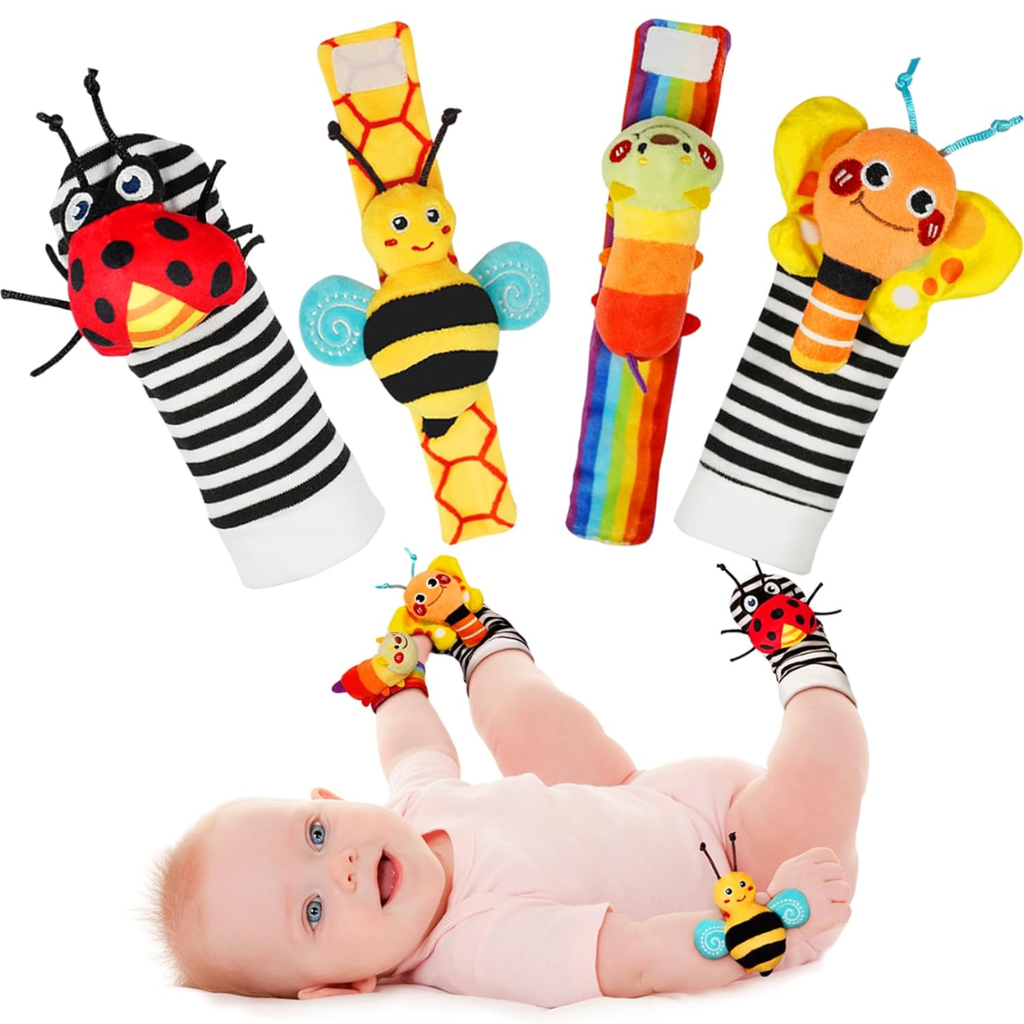 Chaussettes et set de recherche de pied de poignet de bébé Jouets bébés parfaits pour 0-12 mois Garçons nouveaux-nés