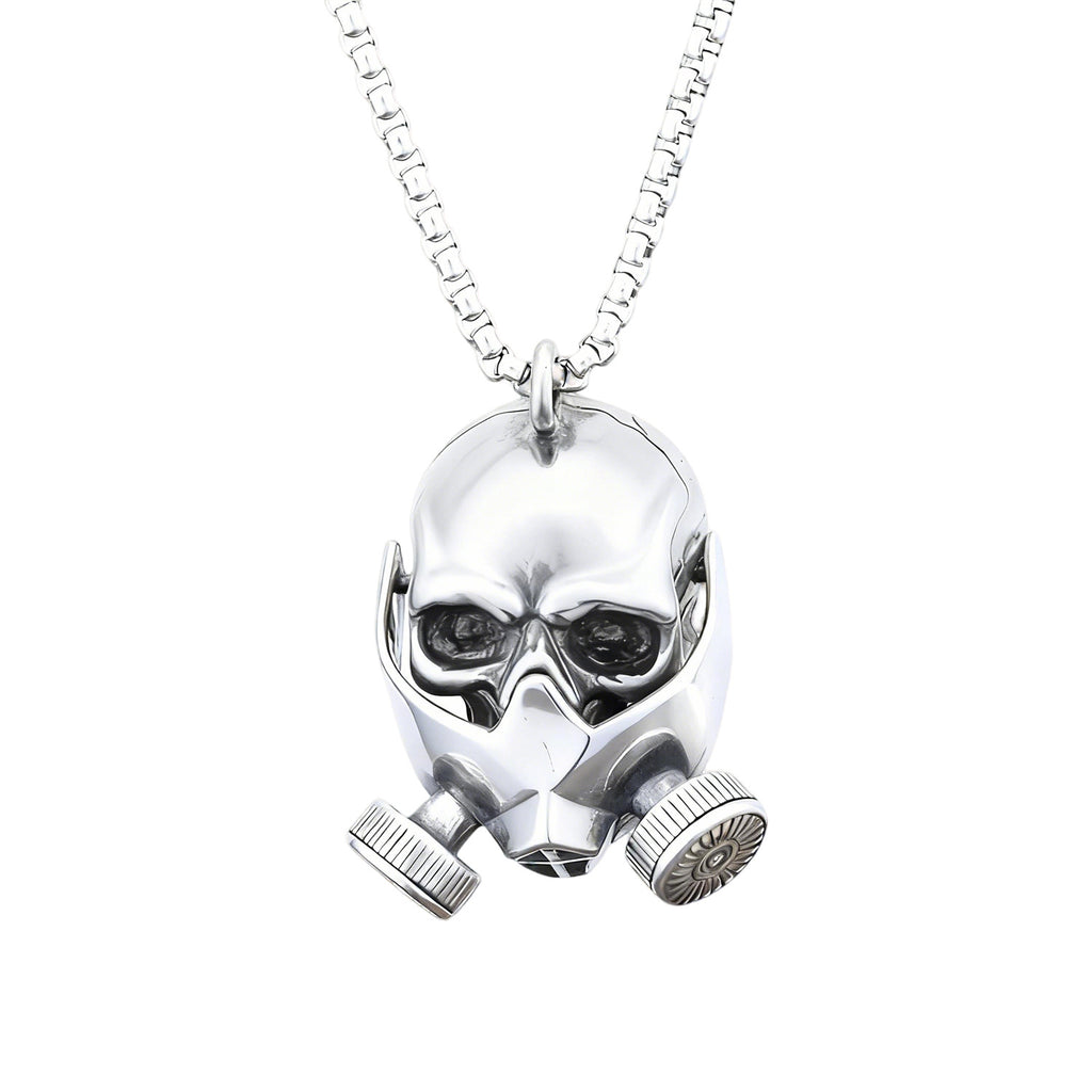 Collier de masque à gaz de crâne rétro créatif
