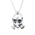 Collier de masque à gaz de crâne rétro créatif