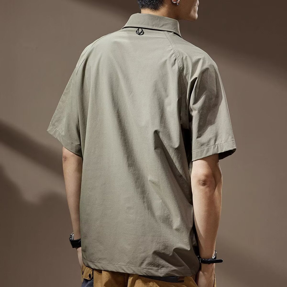 T-shirt tendance Lapel rétro homme