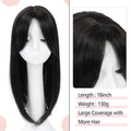 Coiffure longue droite moyenne femme - Coiffure synthétique pour couvrir les racines grises