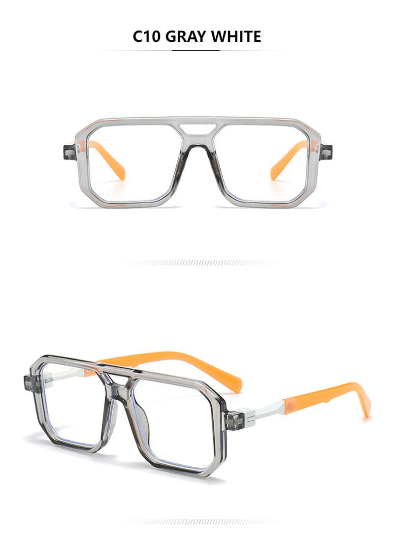 Retro Double Beam Pilot Catwalk Légères Lunettes de soleil de luxe Ins
