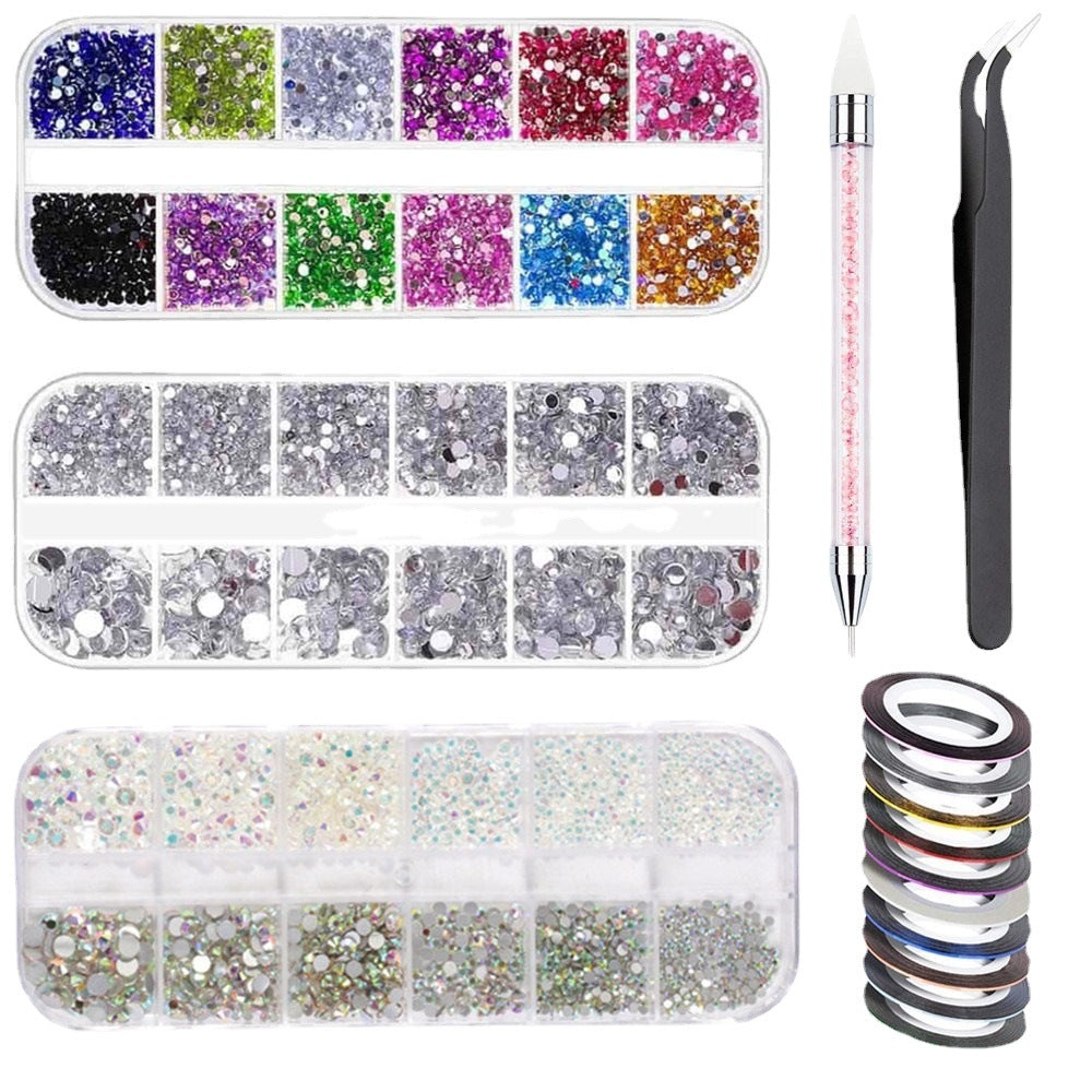 Sticker diamanté Iridescent Transparent AB