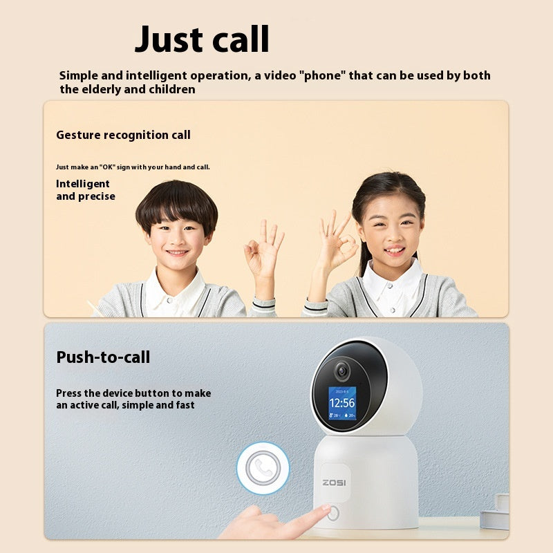 Zhou Shi sans fil Wifi HD Caméra intérieure de sécurité intelligente Surveillance Remote Large