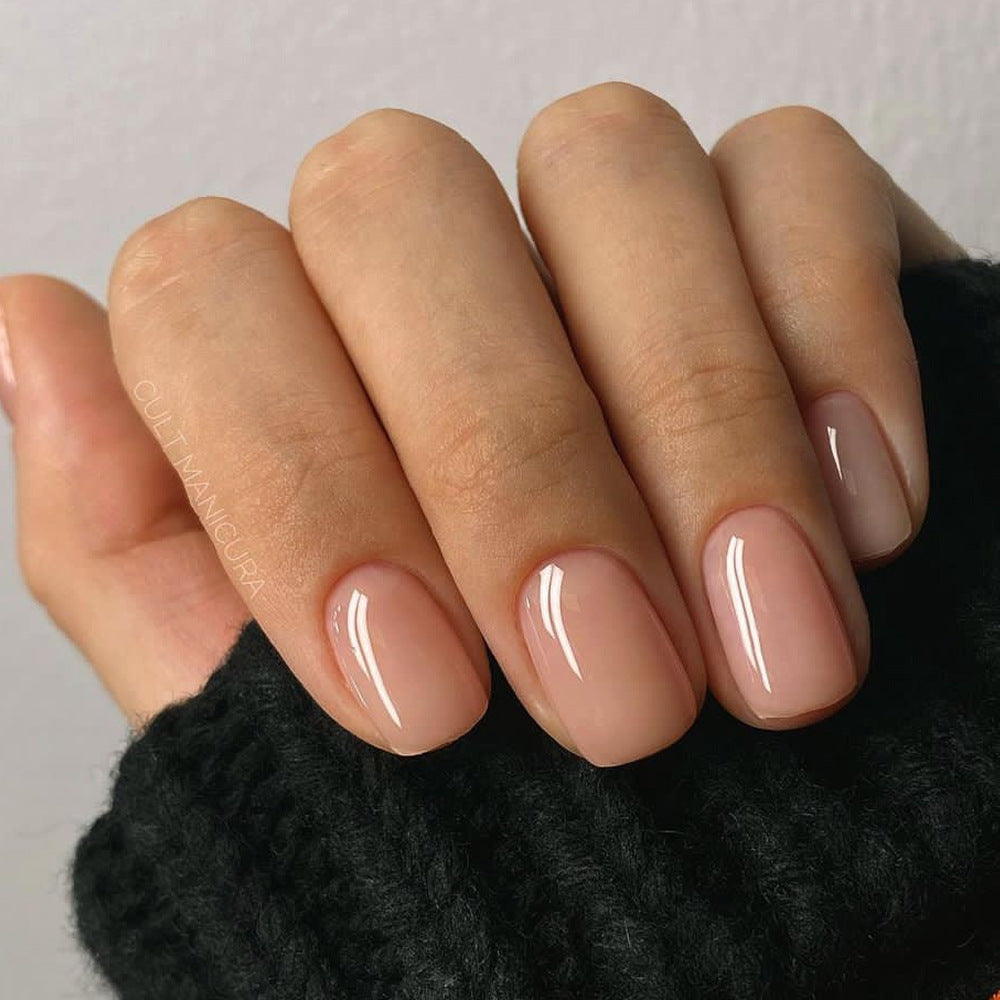 Stickers Nail Minimaliste à Carré Court pour Femmes Faux Nail