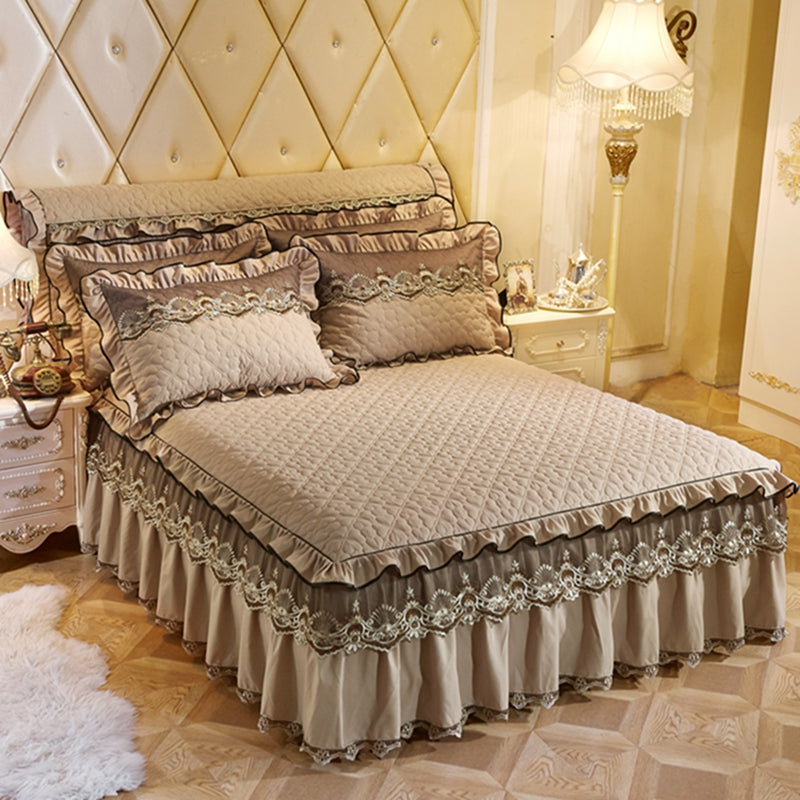 Jupe de lit en dentelle matelassée épaissée Plus coton Couverture de lit Simmons