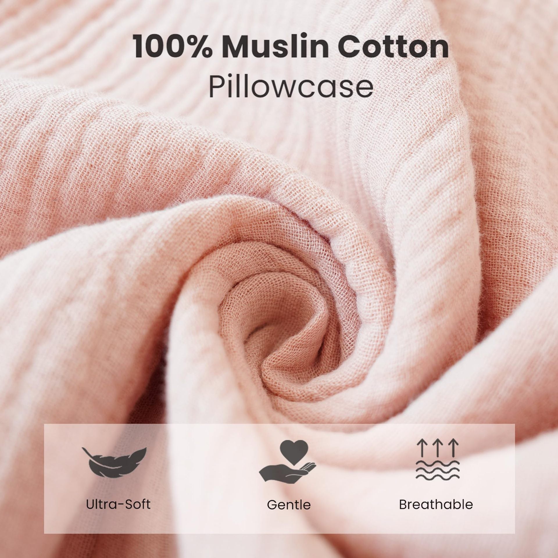 Coussin en coton respirant Gauze Ruffle pour enfants