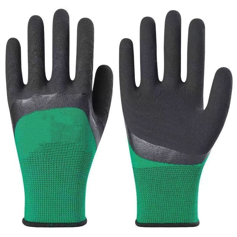 Protection contre le travail résistant au port Gants en caoutchouc respirants non glissants