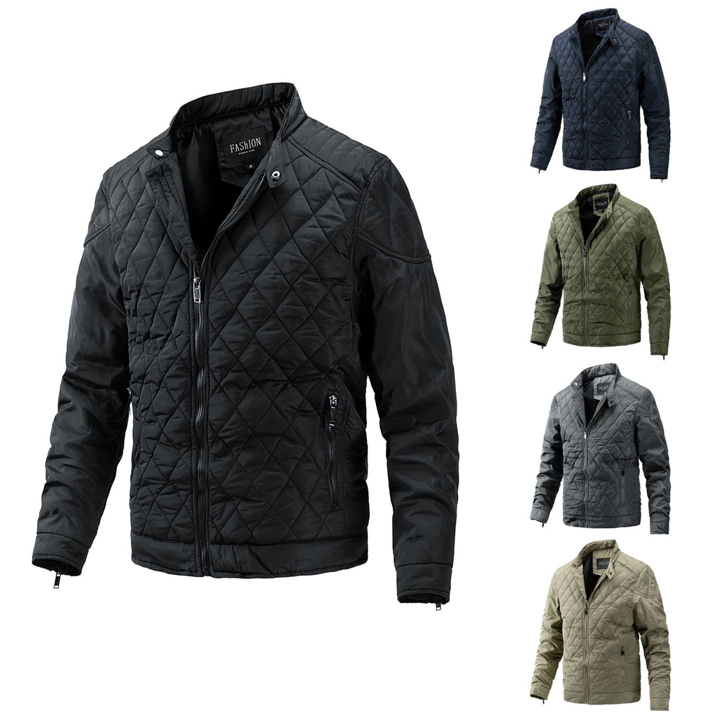 L'automne et l'hiver hommes légère veste en coton Casual en forme de diamant sur le collier