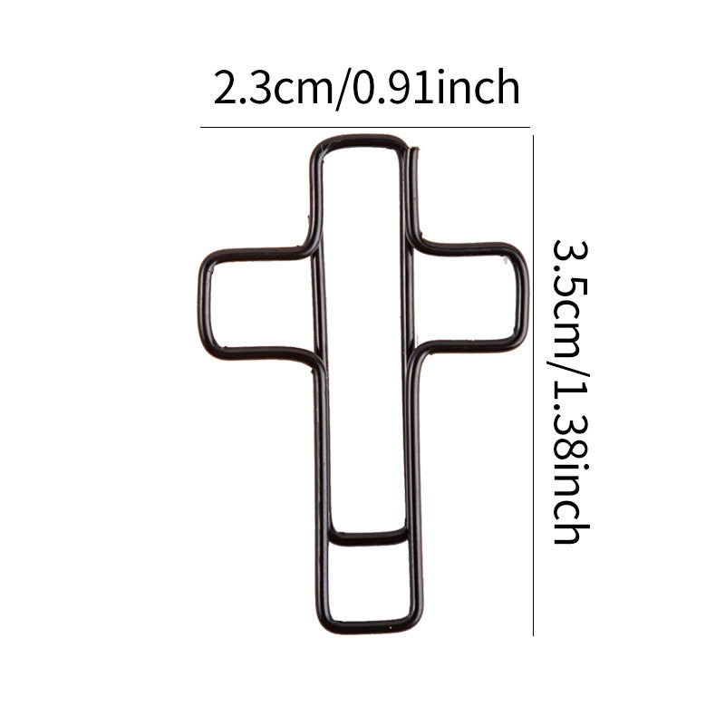 Clip de papier de forme croisée en métal créatif