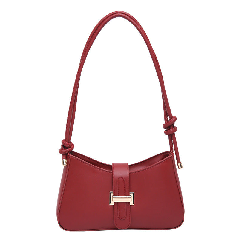 Femmes Minimalist Textured-design Sac à sous-bras à épaule unique