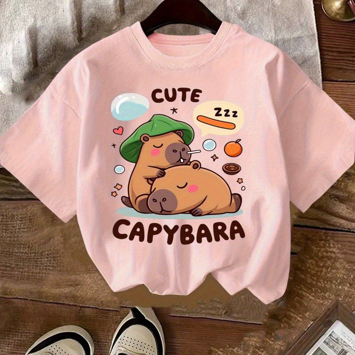 T-shirt à col rond occasionnel d'été pour enfants