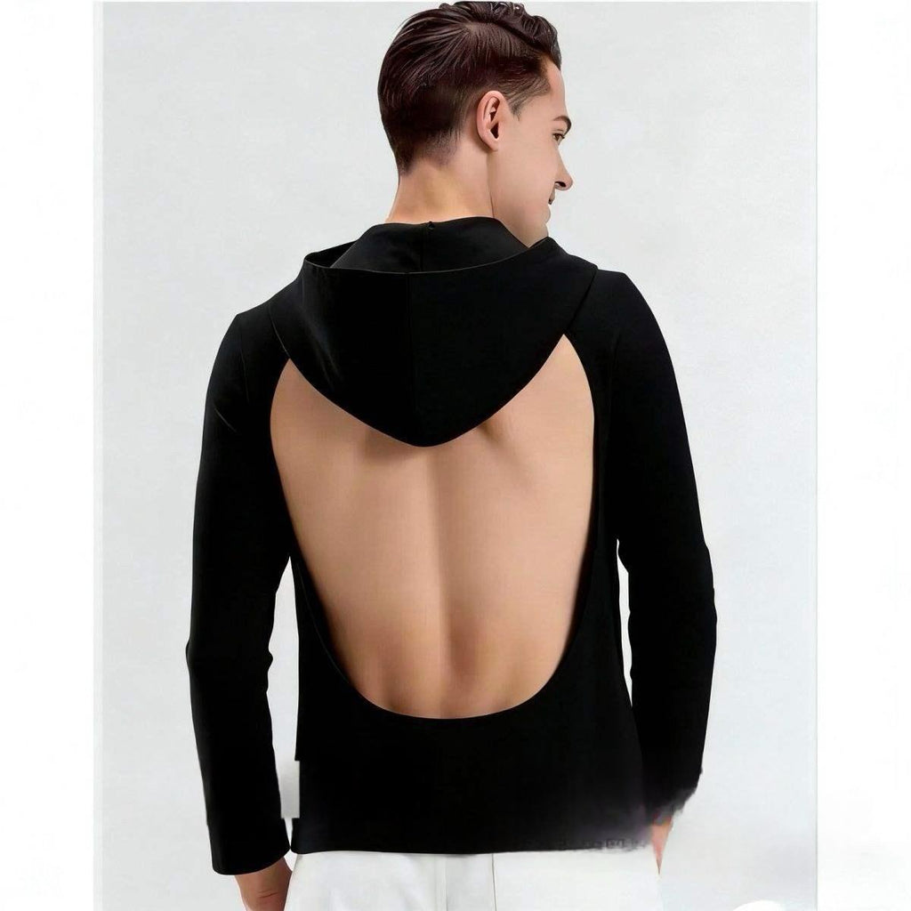 Chemise à dos à capuche en soie de glace d'été pour hommes