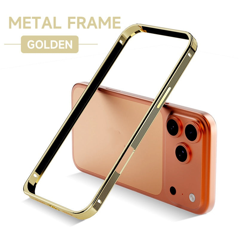 Étui de téléphone à cadre en alliage d'aluminium à Texture en métal ultra fin